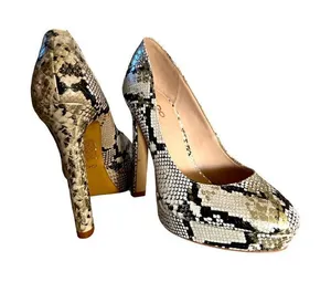 Aldo snake print platform rounded toe heels size 6 thumbnail 1