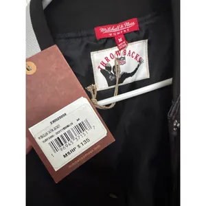 NWT NFL Mitchell & Ness Throwback Dallas cowboys satin varsity jacket black M thumbnail 8