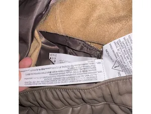 Zara NEW Woman’s XL Faux Leather Drawstring Pants in Brown, Size XL Elastic thumbnail 6