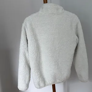 Patagonia Women’s White Fleece Quarter Zip Sweater thumbnail 4