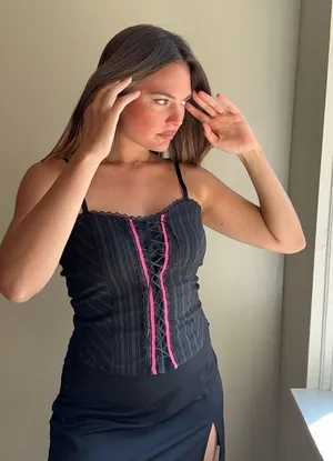 Corset Top Black Size M thumbnail 2