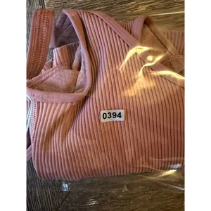 Vuori Crop Bra Tank Top Rose Mauve Ribbed Strappy Back VW189 Womens Medium thumbnail 7