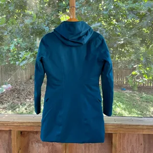 Patagonia Women's Duete Parka Teal Quilted Down Filled Waterproof Size S thumbnail 2