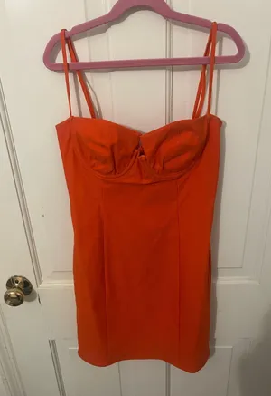 Michael Costello Women's Orange and Red Dress thumbnail 1