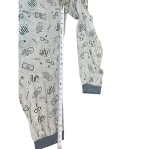 Harry Potter Wizarding World Pajama Set XXL Gray All Over Print Long Sleeve Pant thumbnail 12