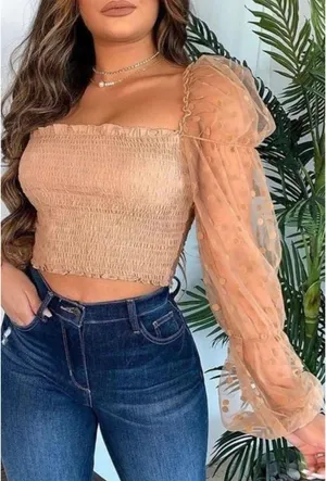 Sonja Morgan Top Tan Size M thumbnail 1