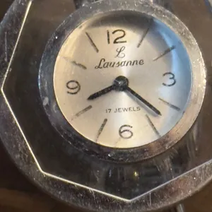 Vintage Lausanne 17 jewels silver hexagon watch thumbnail 7