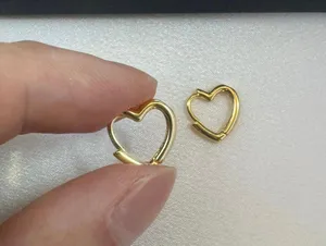 Love Heart Stud Earrings for Women Gold thumbnail 5