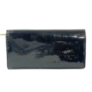 Kate Spade Black‎ Patent Leather Snap Closure Multi Card Long Wallet thumbnail 1