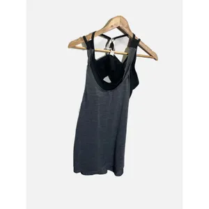Champion Tank Top Women Medium Grey Built-in Bra Space Dye Athletic Gym Yoga thumbnail 2