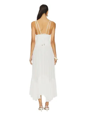 Free People Ivory Gauzy Maxi Dress Size Small thumbnail 5
