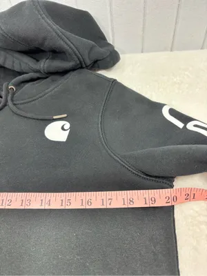Carhartt Black Logo Pullover Hoodie Size S thumbnail 6