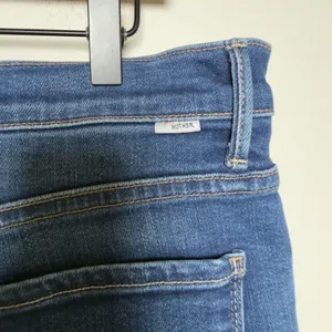 NEW Mother Anthropologie Women Jeans 34 Blue High Rise Flare Raw Take it Easy thumbnail 10