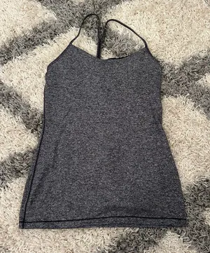 Power Y Tank in Heathered Black thumbnail 2