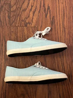 American Eagle Light Blue Canvas Lace-Up Sneakers thumbnail 13