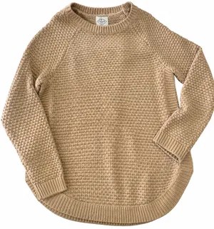 St. John’s Bay Women’s Textured Knit Sweater – Beige/Tan thumbnail 1