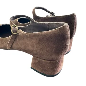 Jeffrey Campbell Top Tier Mary Jane Pump 8 brown suede block heels thumbnail 7