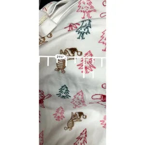 Disney Winnie the‎ Pooh Christmas Pajama Top White Fleece Medium 8-10 Holiday thumbnail 6