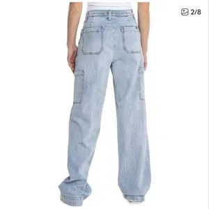 Joe’s Jeans Light Blue Relaxed High Waist Wide Leg Cargo Nolan Jeans Size 26 thumbnail 2
