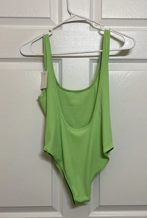 ASOS Pull & Bear Green Ribbed Bodysuit thumbnail 12