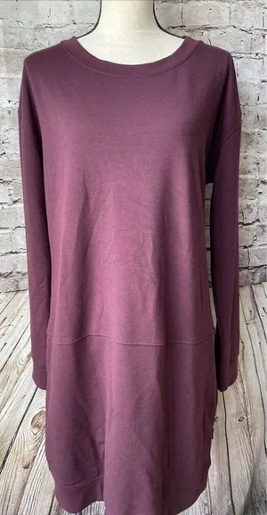 Merrell Womens Dress‎ M Long Sleeve Pull Over Casual Burgundy Minimal thumbnail 1
