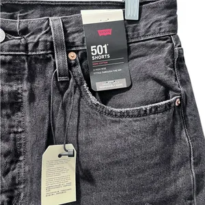 Levi's 501 NWT Black Cut Off Denim Jean Shorts Size 32 Distressed Casual thumbnail 2