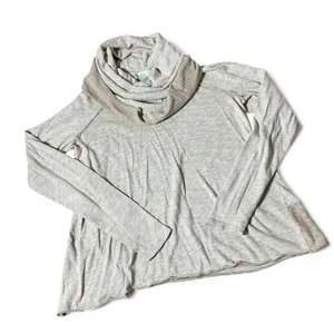 Free People Beach Two Body Cowl Neck Slub Knit Tunic Top Tan‎ Beige Womens Small thumbnail 1