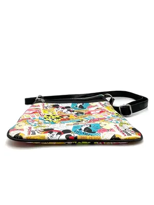 Disney Parks Mickey & Friends Crossbody Bag Retro Collage Print Adjustable Zip thumbnail 4