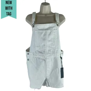 Blank NYC Side Low Cut Denim Shortall Lightbox White Size 31 thumbnail 5