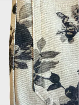 Entro Dusty Bloom Floral Wide Leg Pants Size S thumbnail 4