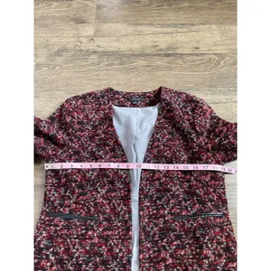 EUC Womens Ann Taylor wool blend blazer jacket multicolored size‎ M thumbnail 8