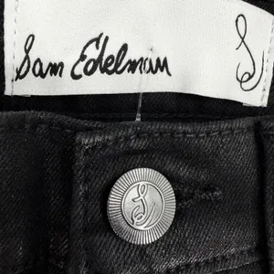 Sam Edelman Black Penny Bootcut Jeans NWT High Rise Coated Denim Size 27 thumbnail 4