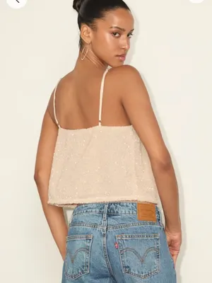 Lulu’s Champagne Sequin Party Tank Top thumbnail 3