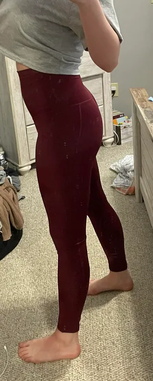 Champion Maroon Hi Waisted Leggings thumbnail 2