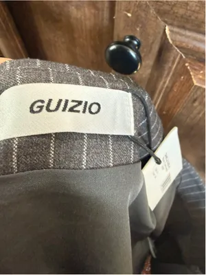 Women's GUIZIO Gray Pinstripe Mini Skirt with Belt S thumbnail 7