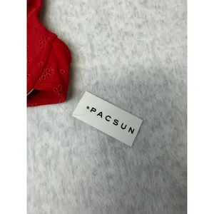PacSun Red Eyelet Underwire Bikini Top Floral Embroidered Ruffle XS‎ NEW thumbnail 3