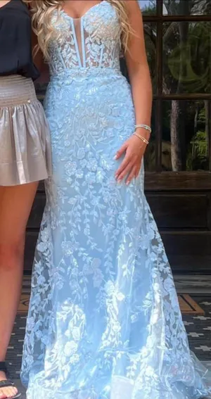 Sherri Hill Prom Dress Blue Light thumbnail 1