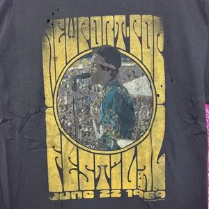 Jimi Hendrix 1969 Newport Pop Festival Distressed Tee XL thumbnail 2