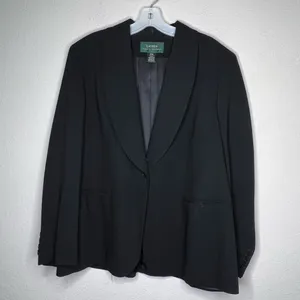 Lauren Ralph Lauren Black Wool‎ Blazer thumbnail 3