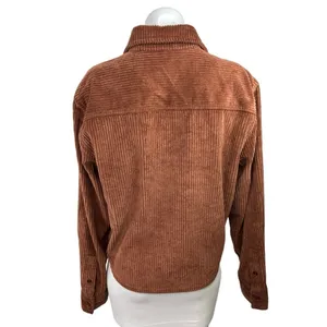 Aritzia Sunday Best Brown Corduroy Long Sleeve Button Up Shirt Top Jacket Size S thumbnail 2