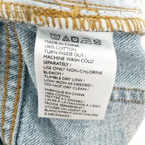 BDG Jeans Size 27 Blue High Rise Distressed Ripped Straight Raw Hem Grunge Indie thumbnail 5