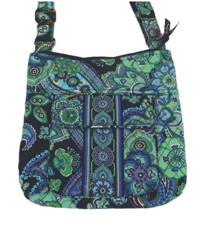 Vera Bradley‎ Blue Rhapsody Paisley Crossbody Blue Green Floral Adjustable Strap thumbnail 1