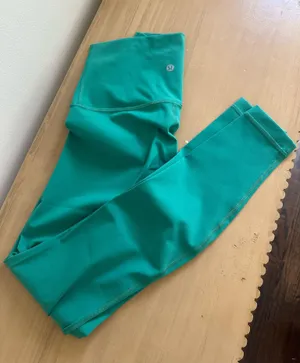 Lululemon Wunder Under Super-High-Rise Tight 28" *Luxtreme Maldives Green 4 thumbnail 1