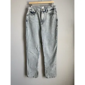 Good American Vintage 90s Straight Leg Jeans Patchwork Pocket Grunge Indie 12/31 thumbnail 6