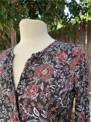 Veronica Beard 100% silk mini dress floral streetwear cottage festival vacay 2 thumbnail 4