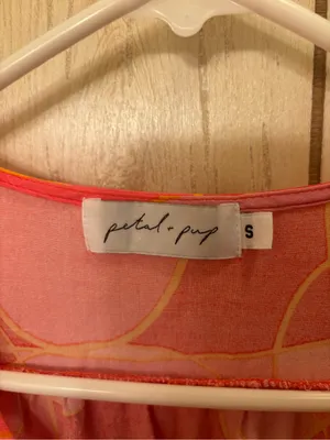 Petal & Pup Pink & Coral Abstract V-Neck Tie-Waist Mini Dress thumbnail 5