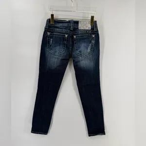 MISS ME Signature Skinny‎ Crop Colorful Jewel Embellished Jeans Size 25 thumbnail 2