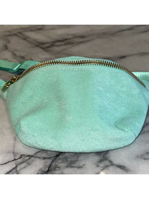 STONEY CLOVER LaNe Target Mint Green Fanny Pack Terrycloth Belt Hip Bag NEW thumbnail 2