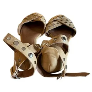Aerosoles Sport Studded D'Orsay Flats Tan Ankle Strap Women's 8.5 thumbnail 5