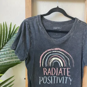 Vintage Canvas Radiate Positivity Graphic Tee thumbnail 2